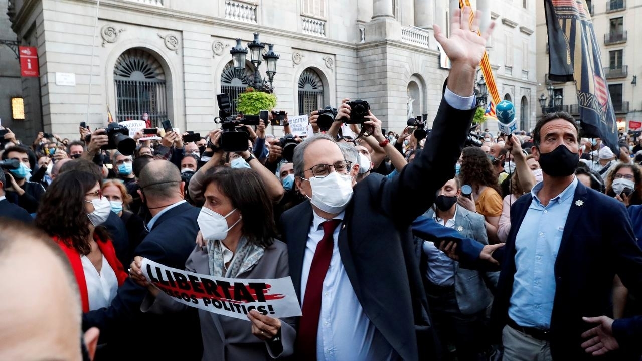 Proteste Catalonia Quim Torra