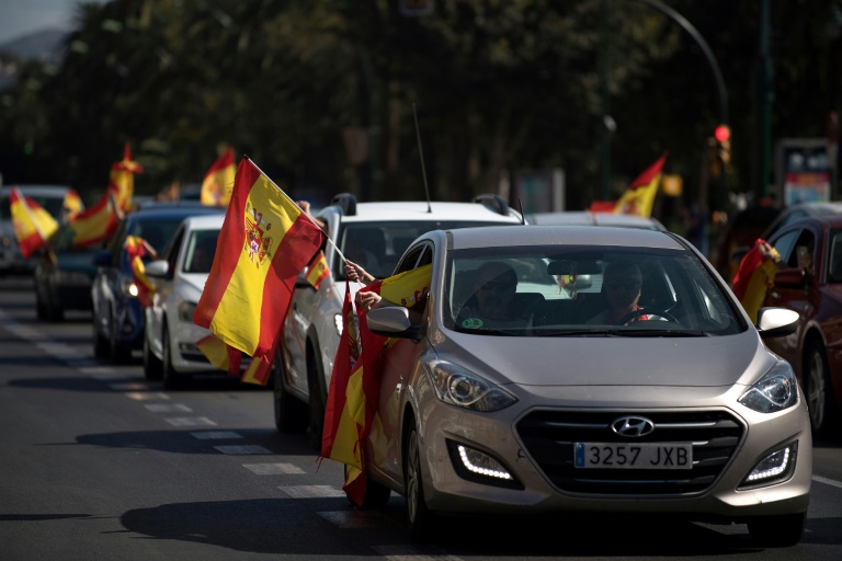 maşina protest Madrid