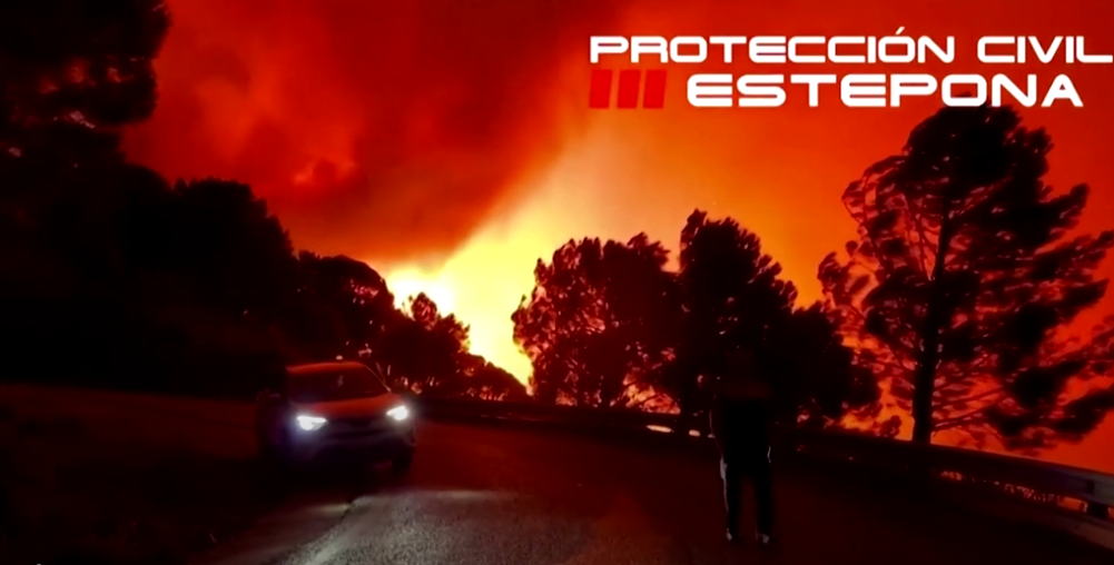 incendiu forestier estepona spania