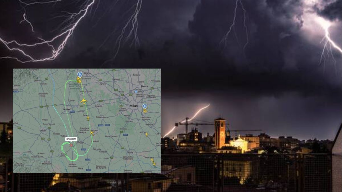 Furtună violentă deasupra Milano Malpensa