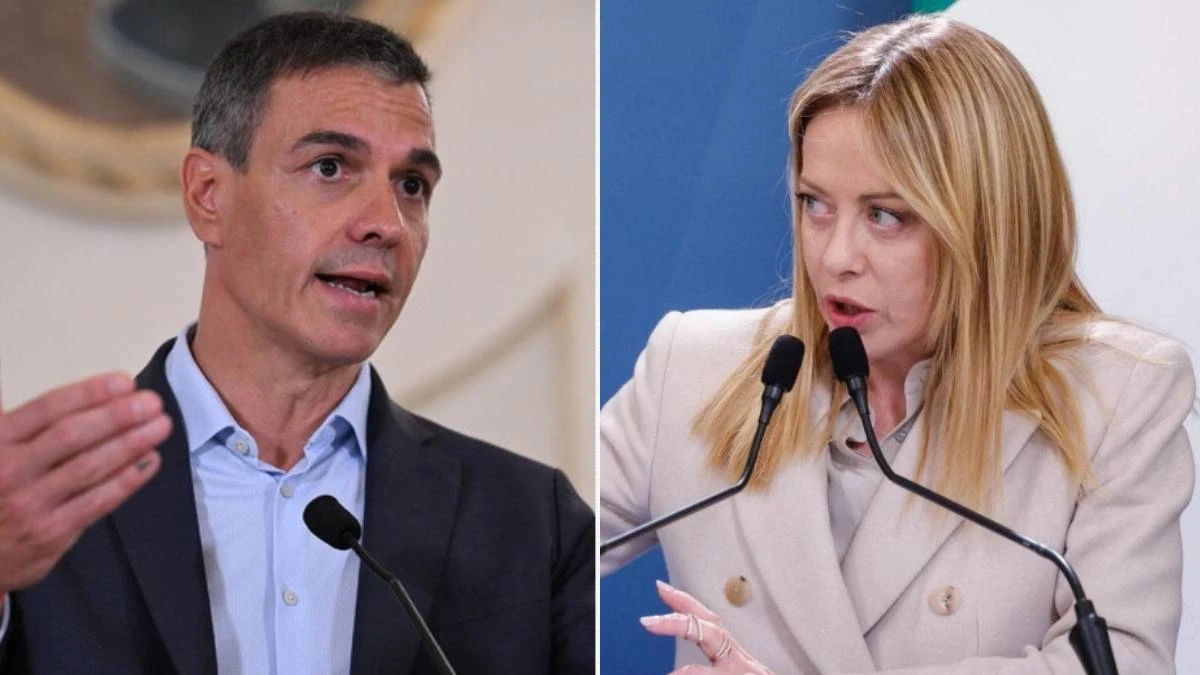 Război Schengen între Spania și Italia În imagine, Pedro Sanchez și Georgia Meloni